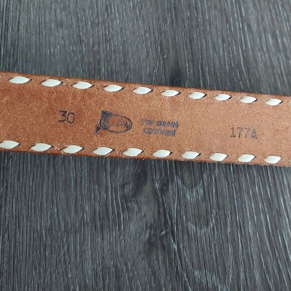 Justin Tooled Western Belt Customized "Joyce" No Buckle Size 30 - Picture 4 of 6